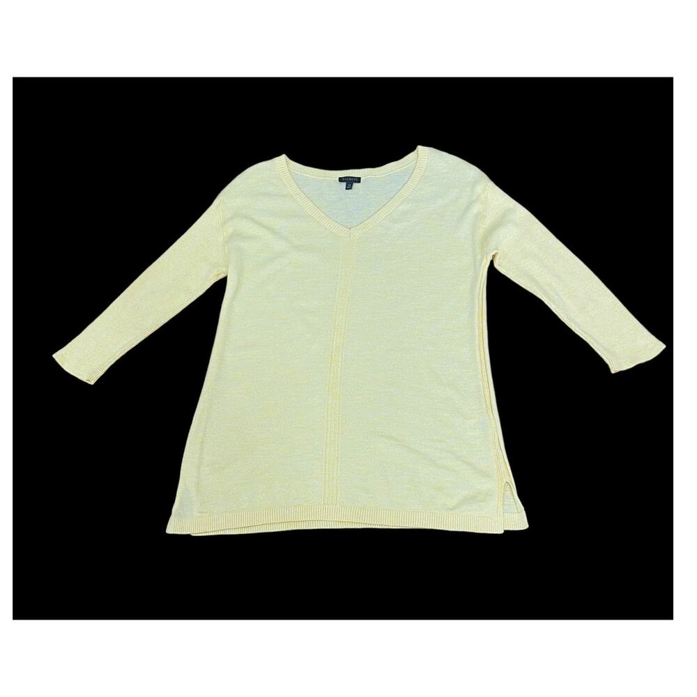 Talbots Yellow Lightweight V-Neck Sweater XS